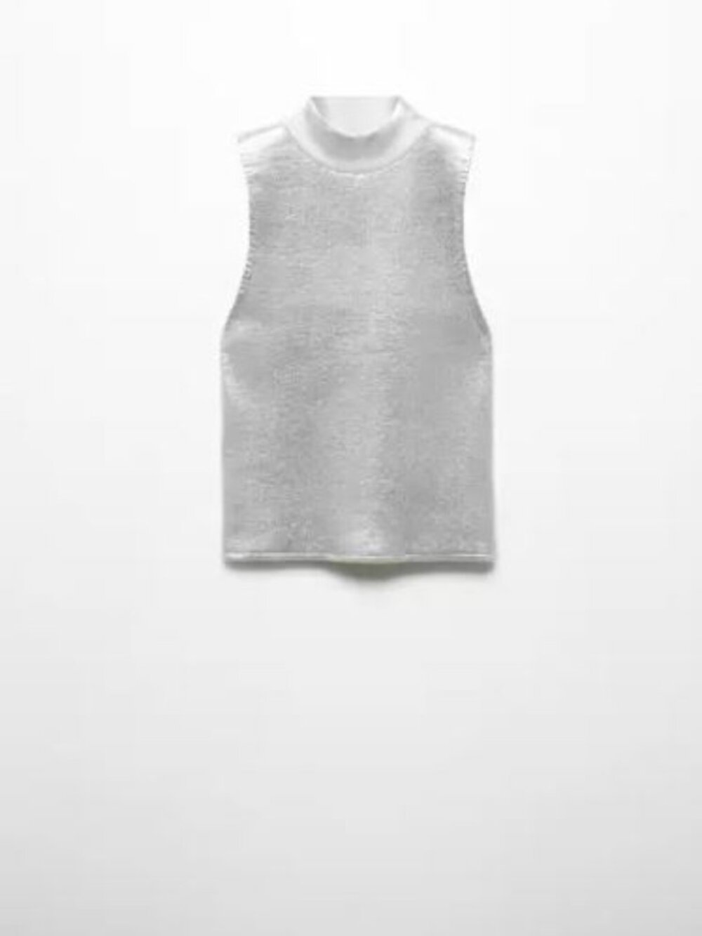 MANGO Metallic Knit Top
